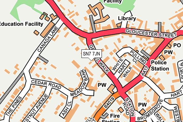 SN7 7JN map - OS OpenMap – Local (Ordnance Survey)