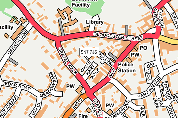 SN7 7JS map - OS OpenMap – Local (Ordnance Survey)