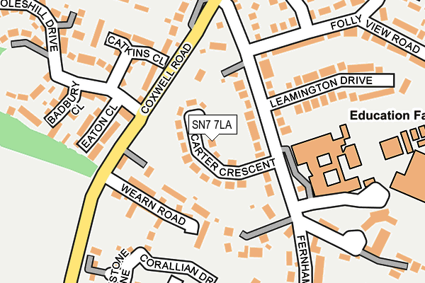 SN7 7LA map - OS OpenMap – Local (Ordnance Survey)