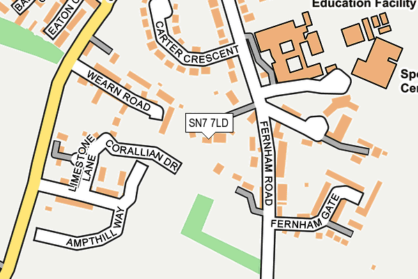 SN7 7LD map - OS OpenMap – Local (Ordnance Survey)