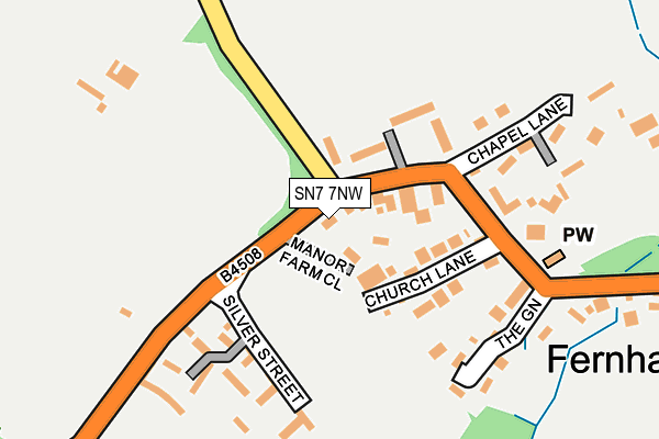 SN7 7NW map - OS OpenMap – Local (Ordnance Survey)