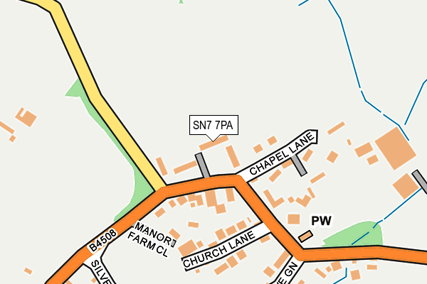 SN7 7PA map - OS OpenMap – Local (Ordnance Survey)