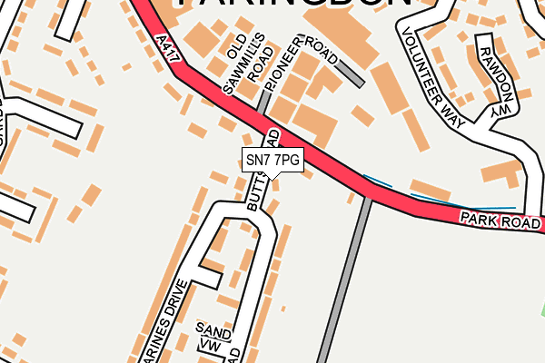 SN7 7PG map - OS OpenMap – Local (Ordnance Survey)