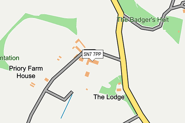 SN7 7PP map - OS OpenMap – Local (Ordnance Survey)