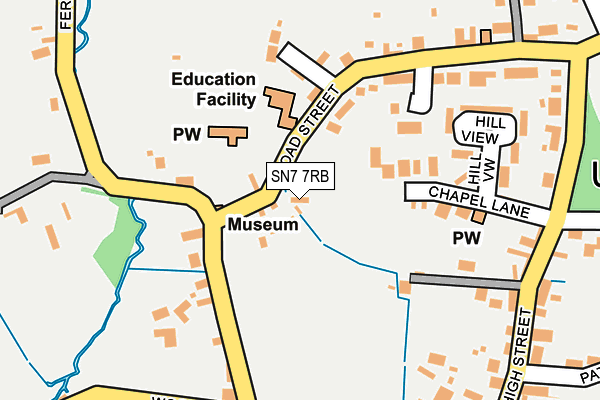 SN7 7RB map - OS OpenMap – Local (Ordnance Survey)
