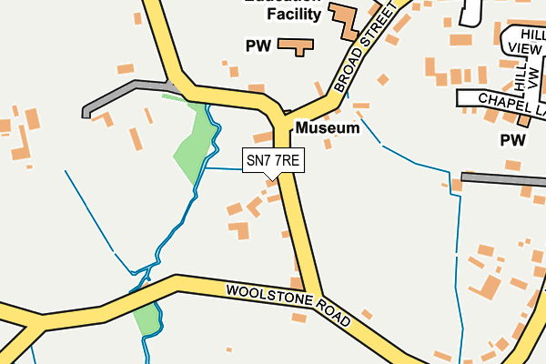 SN7 7RE map - OS OpenMap – Local (Ordnance Survey)