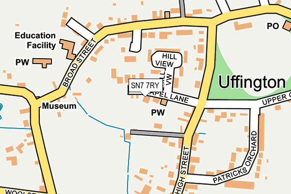 SN7 7RY map - OS OpenMap – Local (Ordnance Survey)