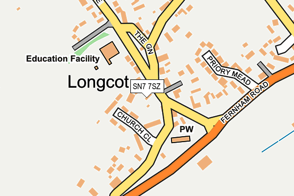 SN7 7SZ map - OS OpenMap – Local (Ordnance Survey)