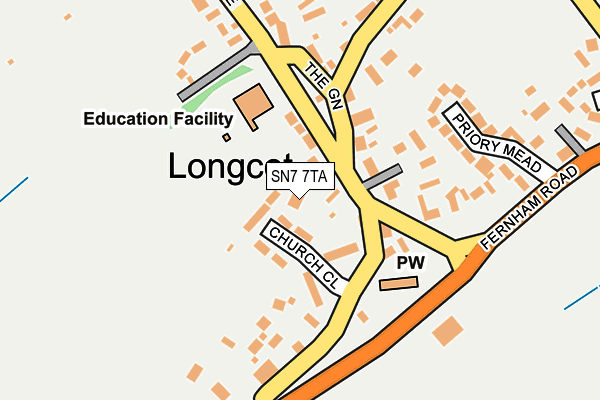 SN7 7TA map - OS OpenMap – Local (Ordnance Survey)