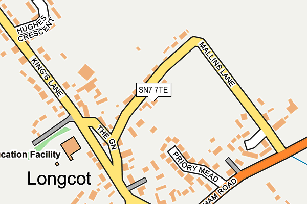 SN7 7TE map - OS OpenMap – Local (Ordnance Survey)