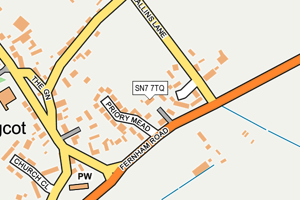 SN7 7TQ map - OS OpenMap – Local (Ordnance Survey)