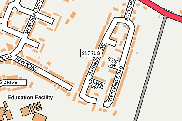 SN7 7UG map - OS OpenMap – Local (Ordnance Survey)