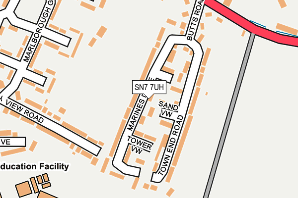 SN7 7UH map - OS OpenMap – Local (Ordnance Survey)