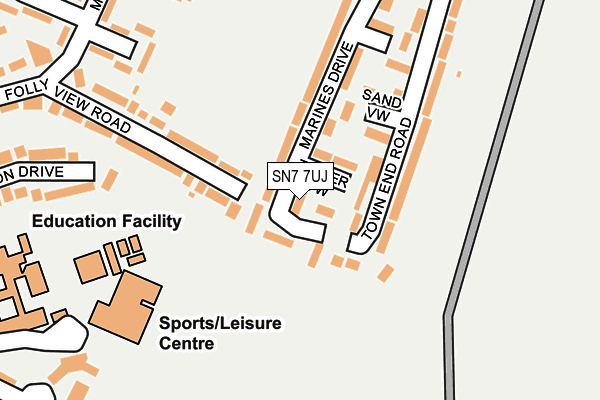 SN7 7UJ map - OS OpenMap – Local (Ordnance Survey)