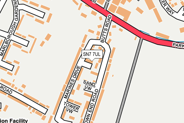 SN7 7UL map - OS OpenMap – Local (Ordnance Survey)