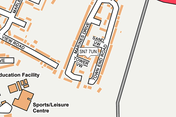 SN7 7UN map - OS OpenMap – Local (Ordnance Survey)