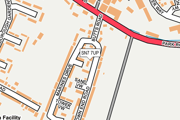 SN7 7UP map - OS OpenMap – Local (Ordnance Survey)