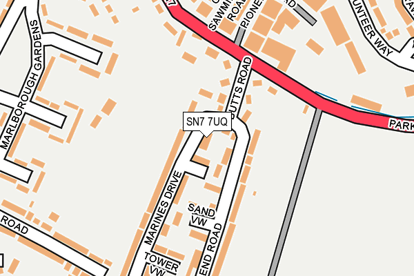 SN7 7UQ map - OS OpenMap – Local (Ordnance Survey)