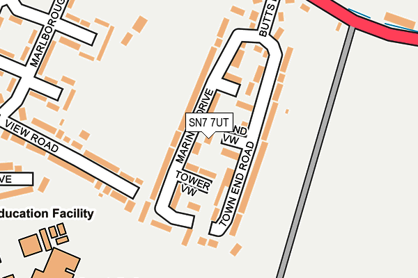 SN7 7UT map - OS OpenMap – Local (Ordnance Survey)