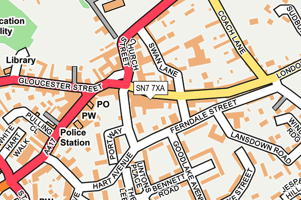 SN7 7XA map - OS OpenMap – Local (Ordnance Survey)