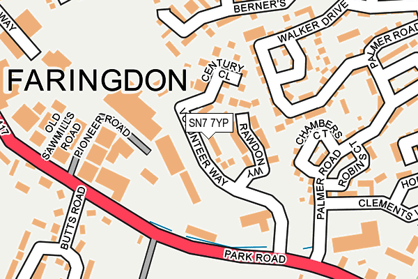 SN7 7YP map - OS OpenMap – Local (Ordnance Survey)