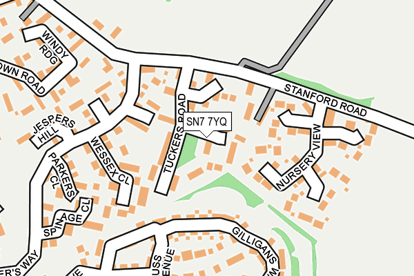 SN7 7YQ map - OS OpenMap – Local (Ordnance Survey)