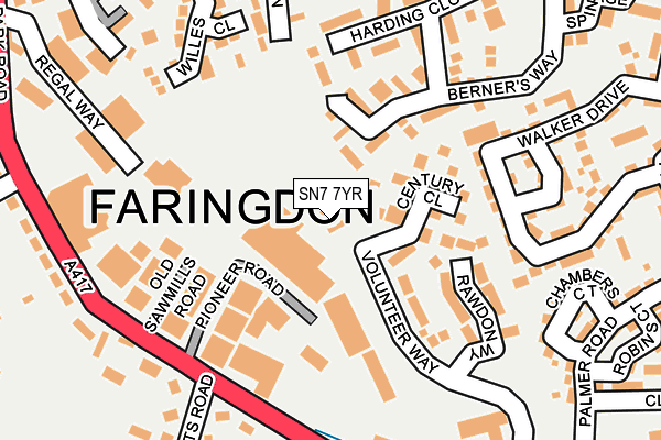 SN7 7YR map - OS OpenMap – Local (Ordnance Survey)