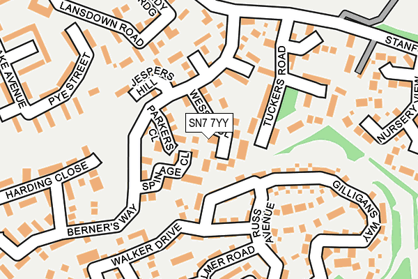SN7 7YY map - OS OpenMap – Local (Ordnance Survey)