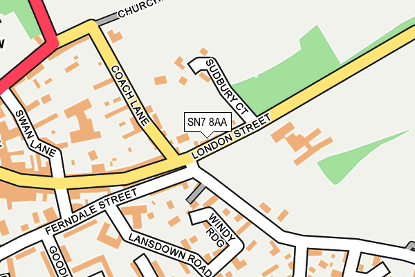 SN7 8AA map - OS OpenMap – Local (Ordnance Survey)