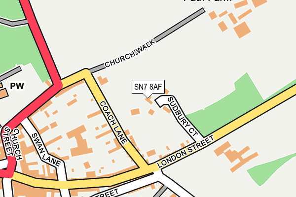 SN7 8AF map - OS OpenMap – Local (Ordnance Survey)