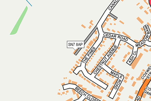 SN7 8AP map - OS OpenMap – Local (Ordnance Survey)