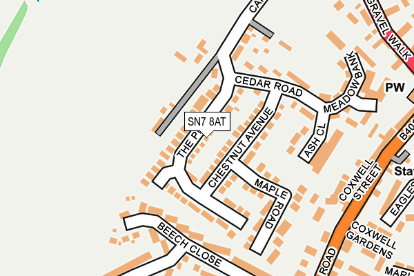 SN7 8AT map - OS OpenMap – Local (Ordnance Survey)