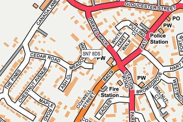 SN7 8DS map - OS OpenMap – Local (Ordnance Survey)