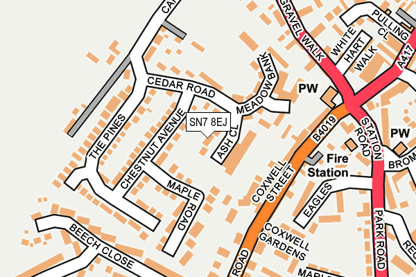 SN7 8EJ map - OS OpenMap – Local (Ordnance Survey)