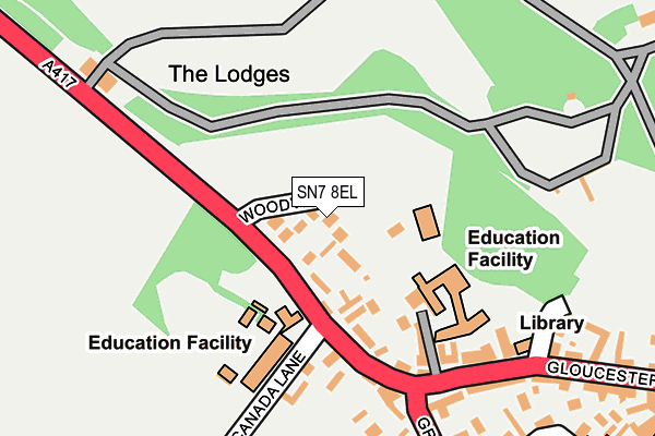 SN7 8EL map - OS OpenMap – Local (Ordnance Survey)