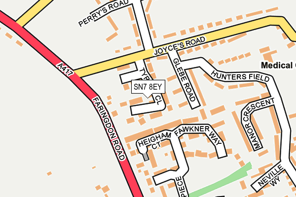 SN7 8EY map - OS OpenMap – Local (Ordnance Survey)