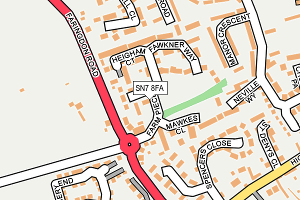 SN7 8FA map - OS OpenMap – Local (Ordnance Survey)