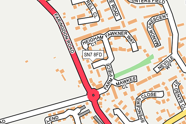 SN7 8FD map - OS OpenMap – Local (Ordnance Survey)