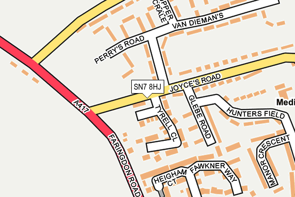 SN7 8HJ map - OS OpenMap – Local (Ordnance Survey)