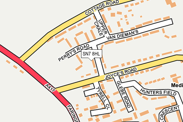 SN7 8HL map - OS OpenMap – Local (Ordnance Survey)