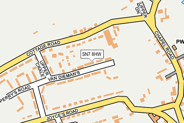 SN7 8HW map - OS OpenMap – Local (Ordnance Survey)