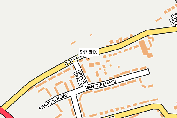 SN7 8HX map - OS OpenMap – Local (Ordnance Survey)