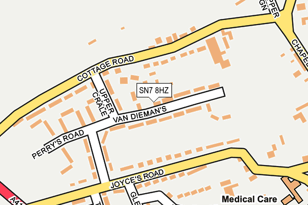 SN7 8HZ map - OS OpenMap – Local (Ordnance Survey)