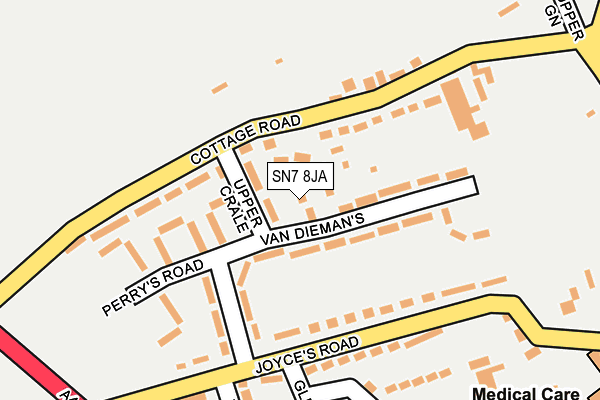 SN7 8JA map - OS OpenMap – Local (Ordnance Survey)