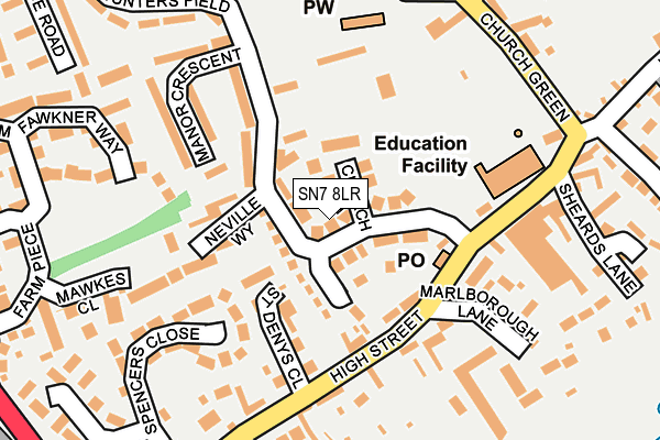 SN7 8LR map - OS OpenMap – Local (Ordnance Survey)