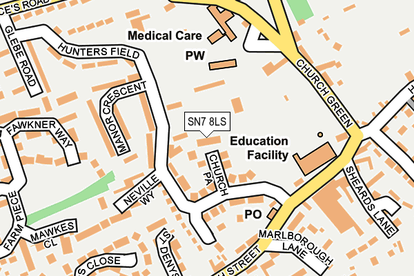 SN7 8LS map - OS OpenMap – Local (Ordnance Survey)