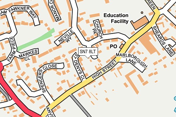 SN7 8LT map - OS OpenMap – Local (Ordnance Survey)