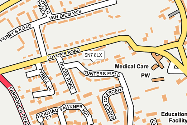 SN7 8LX map - OS OpenMap – Local (Ordnance Survey)