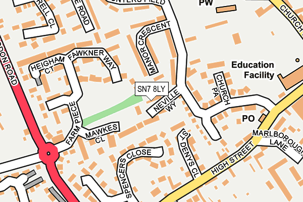 SN7 8LY map - OS OpenMap – Local (Ordnance Survey)