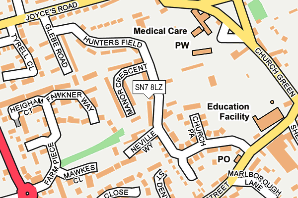 SN7 8LZ map - OS OpenMap – Local (Ordnance Survey)